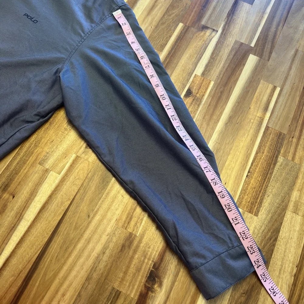 POLO GOLF RALPH LAUREN Blue‎ Micro Checked Zipped Jacket Size XL Vintage